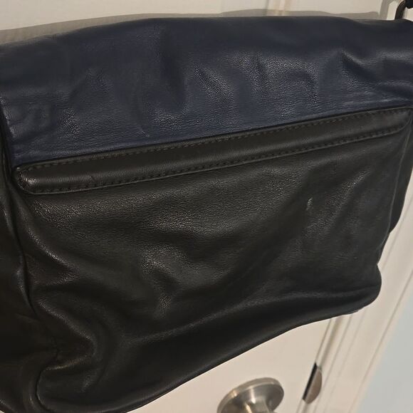 Maria sharapova by cole haan Black and blue Crossbody Bag vintage leather - Picture 5 of 11